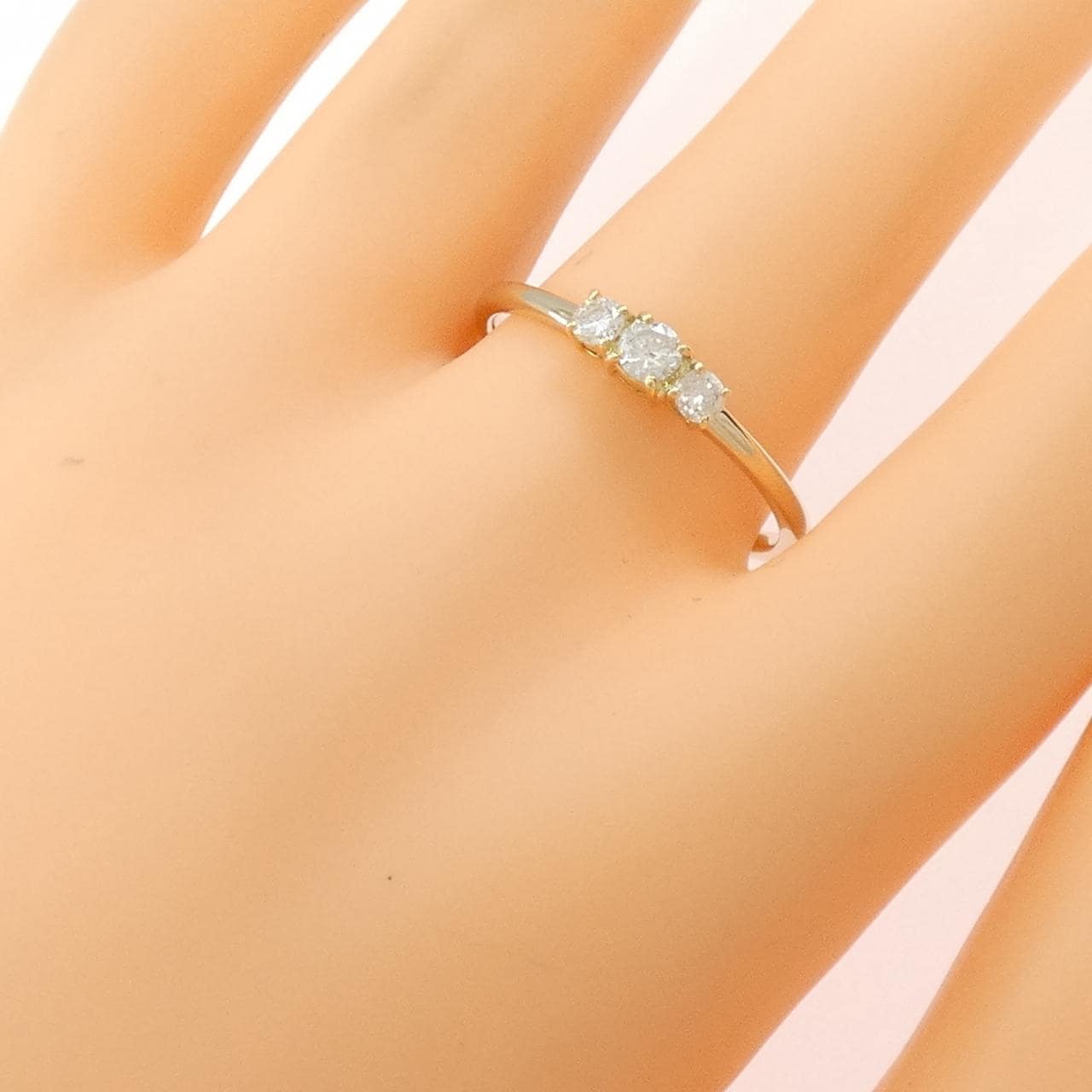 K18YG ダイヤモンド リング 0.325CT