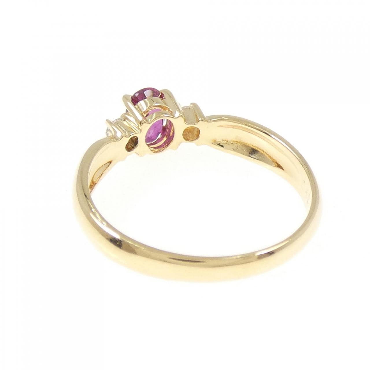 K18YG ルビー リング 0.48CT