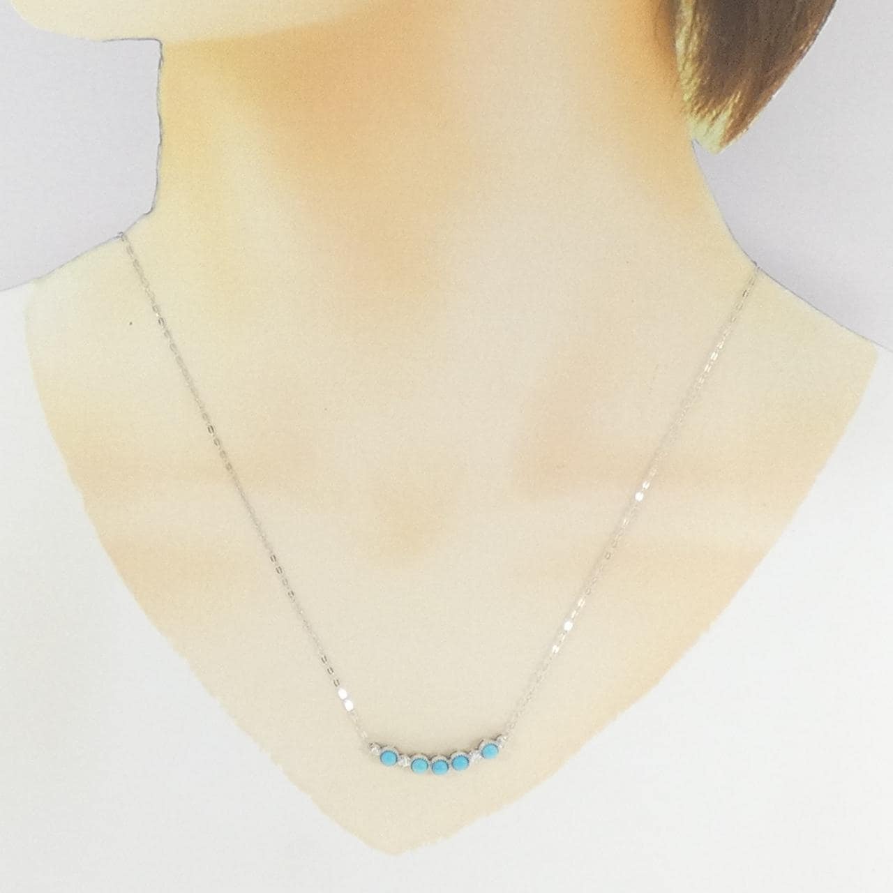 K18WG ターコイズ ネックレス