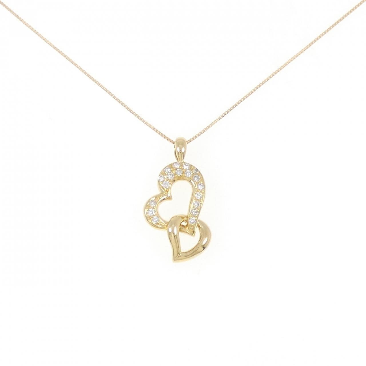 K18YG Heart Diamond Necklace 0.27CT