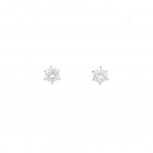【リメイク】PT900/ST ダイヤモンド ピアス 0.349CT 0.366CT F I1 VG-Good