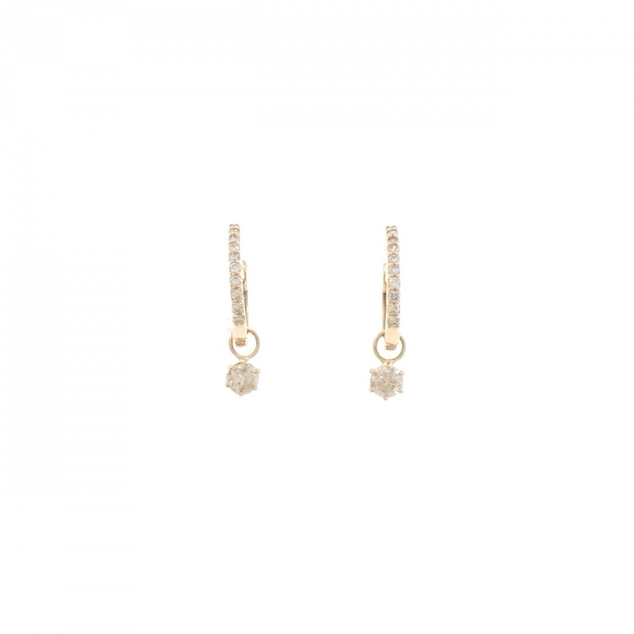 K18PG/K18YG ダイヤモンド ピアス 0.30CT