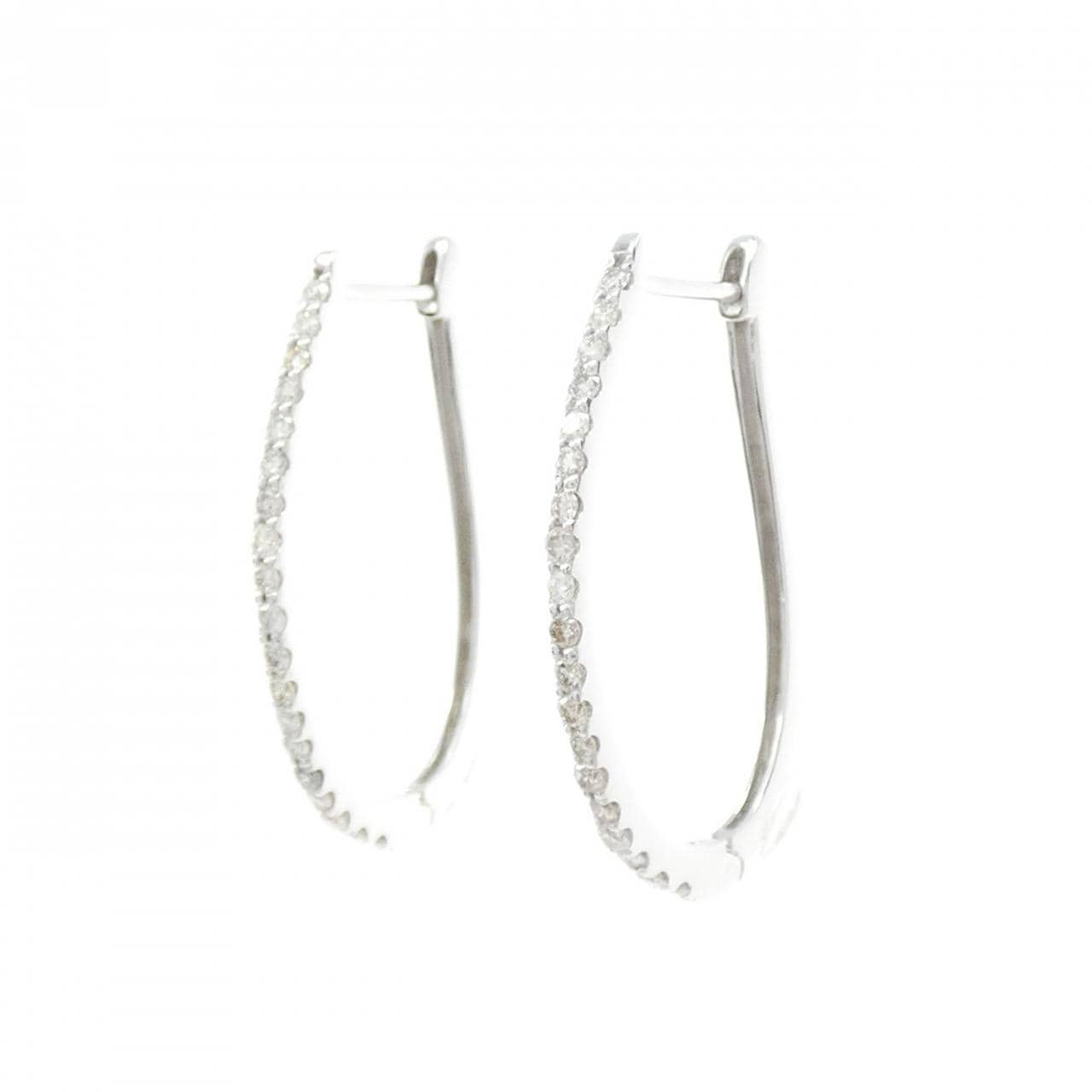 K18WG ダイヤモンド ピアス 0.4CT