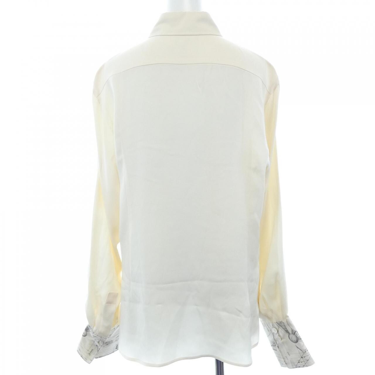 【ヴィンテージ】エルメス HERMES LA MUSIQUE DES SPHERES ツイルレーヌ. シャツ