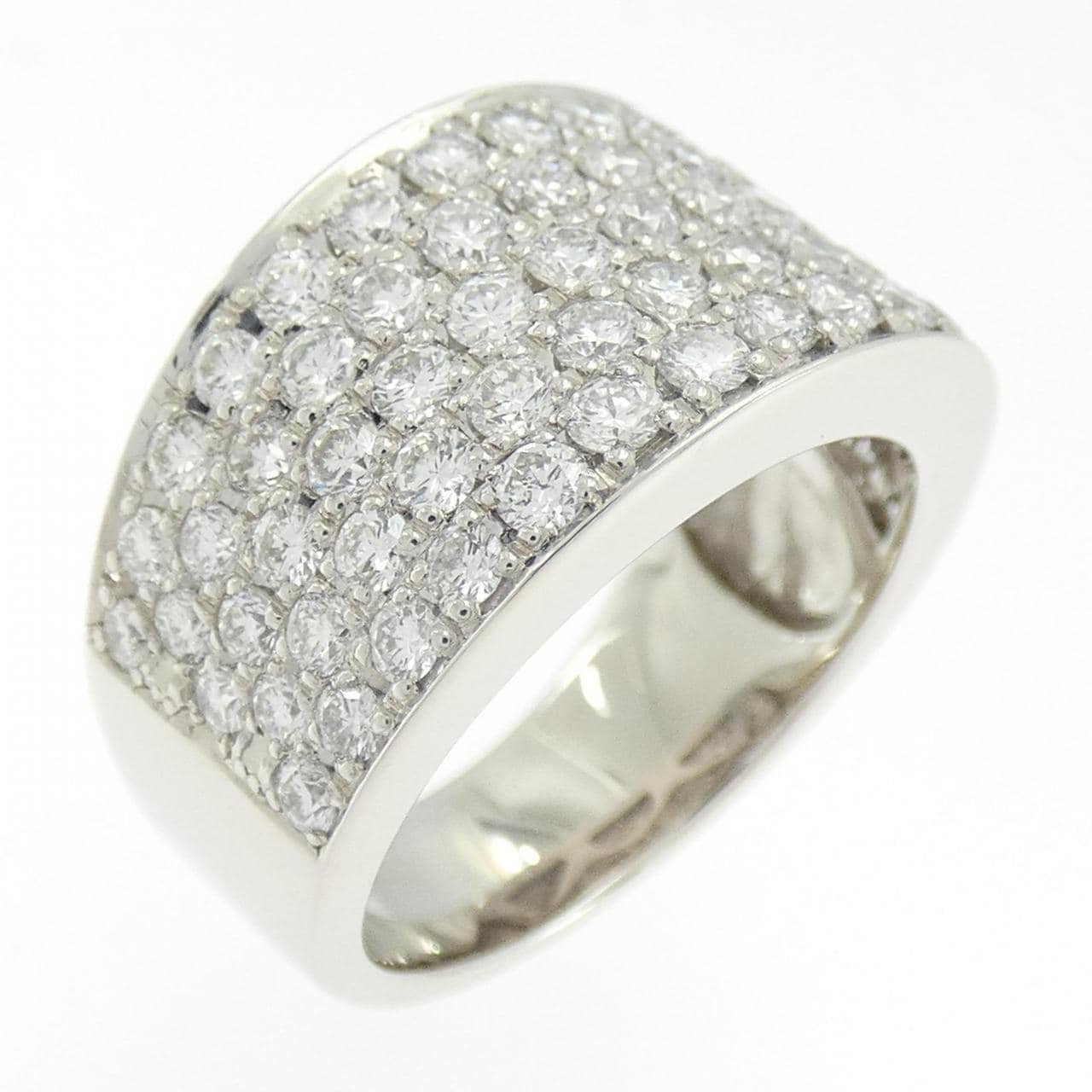 PT900 パヴェ ダイヤモンド リング 2.00CT