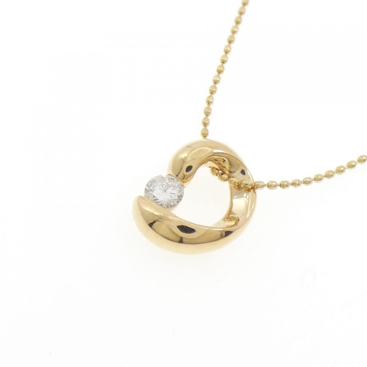 K18YG ダイヤモンド ネックレス 0.14CT