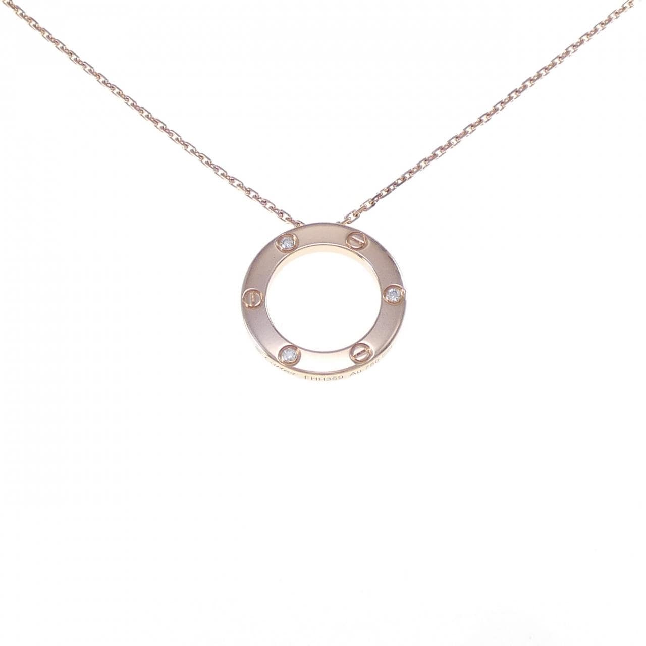 CARTIER LOVE項鍊half 鑽石項鍊