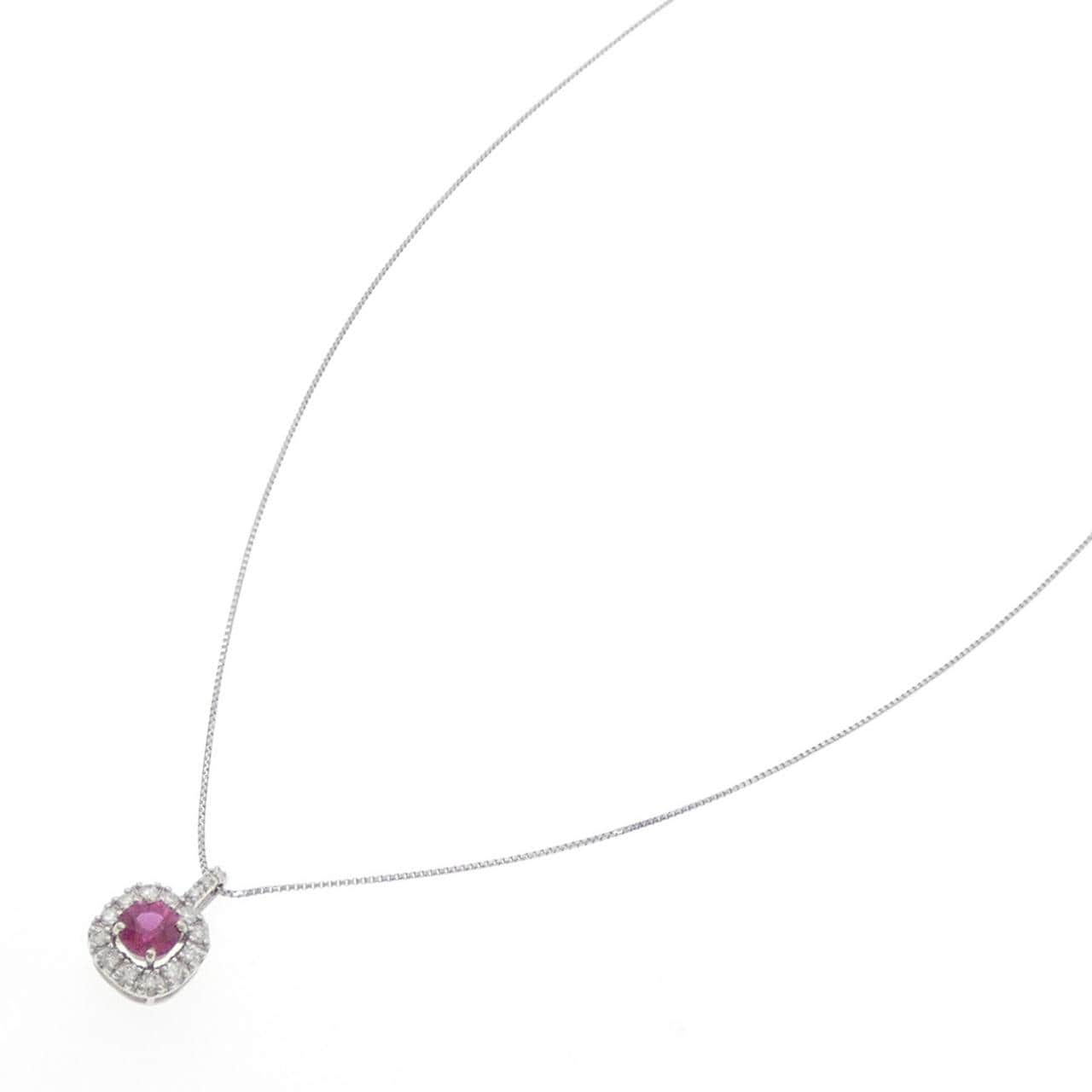 PT950/PT850 ルビー ネックレス 0.516CT