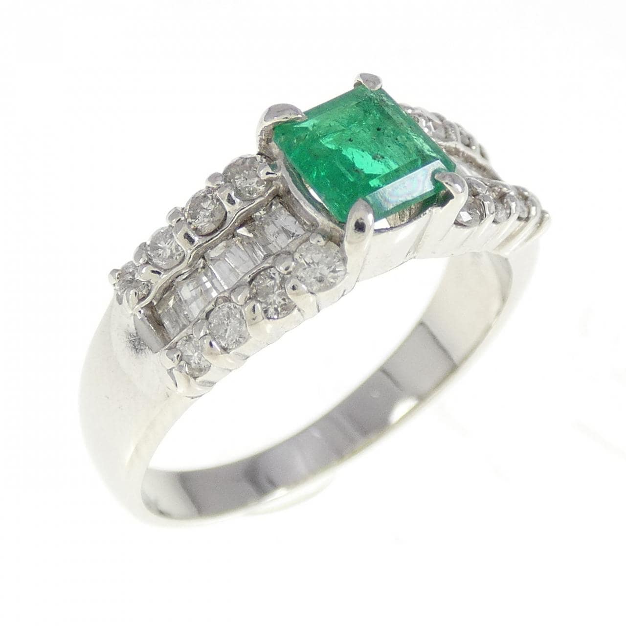 PT900 エメラルド リング 0.41CT