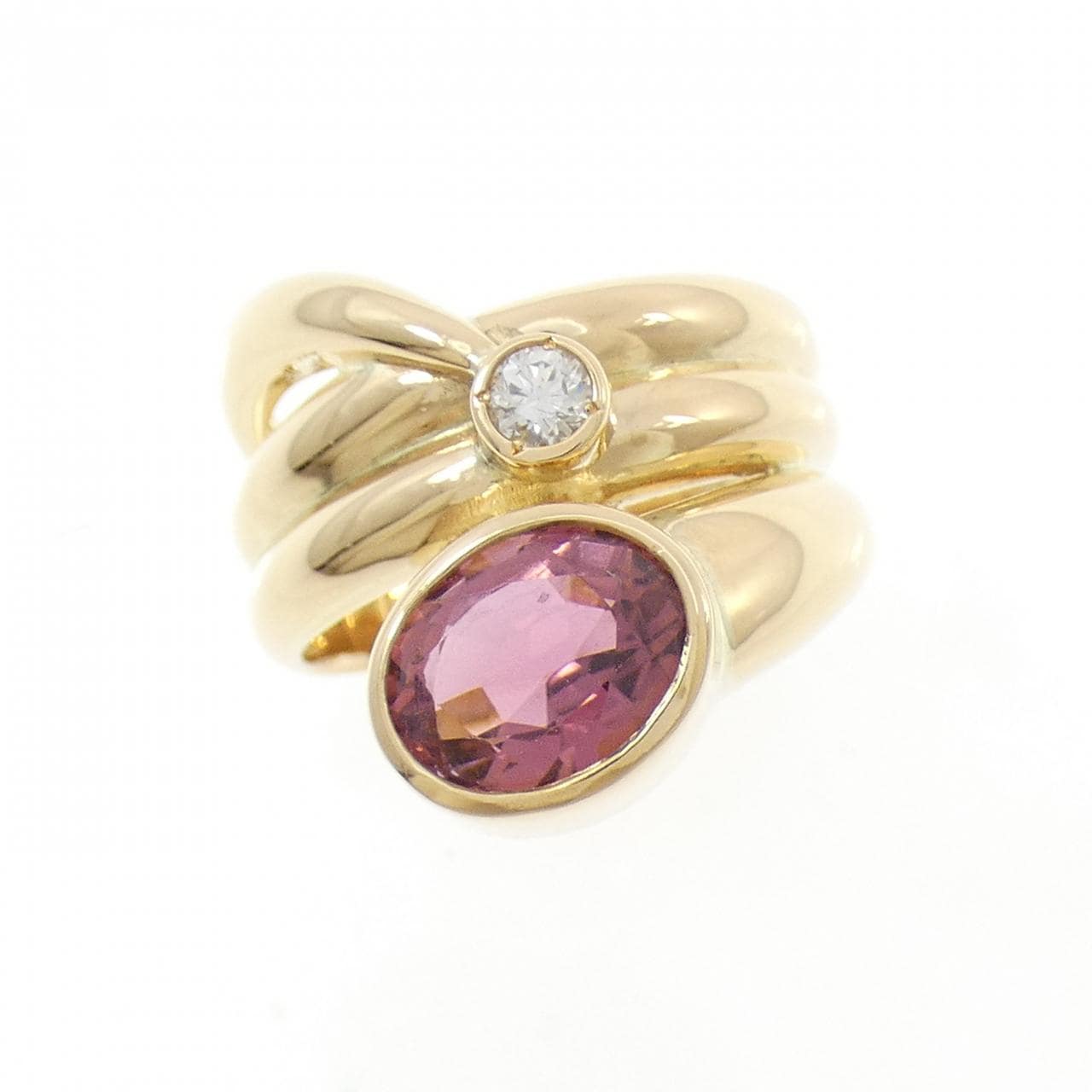 K18YG トルマリン リング 2.037CT