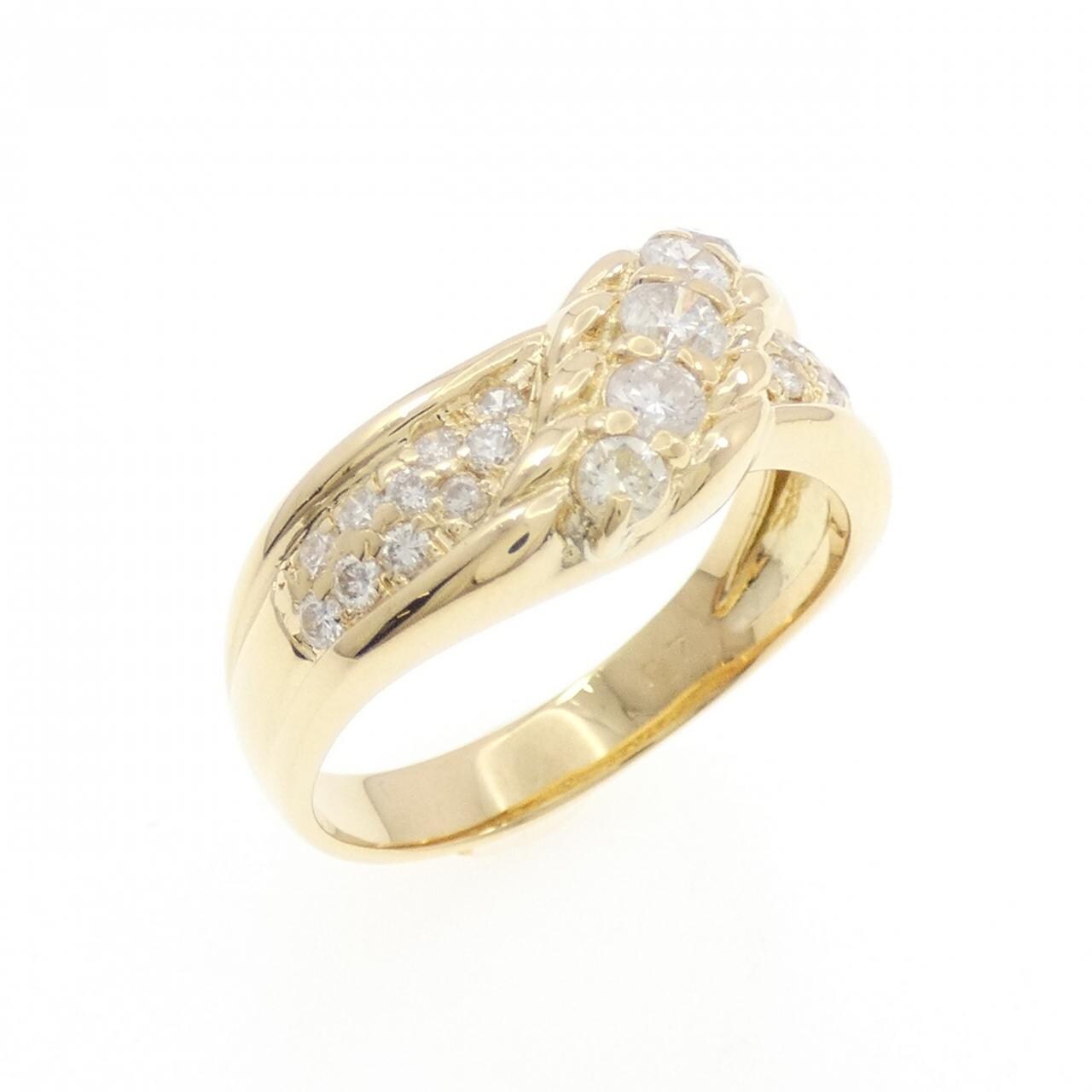 K18YG ダイヤモンド リング 0.7CT