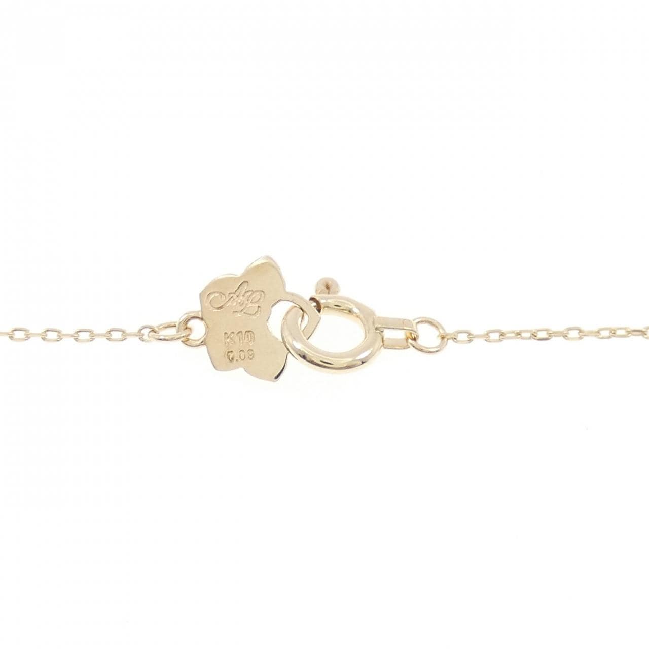 K10YG ソリティア ダイヤモンド ネックレス 0.09CT