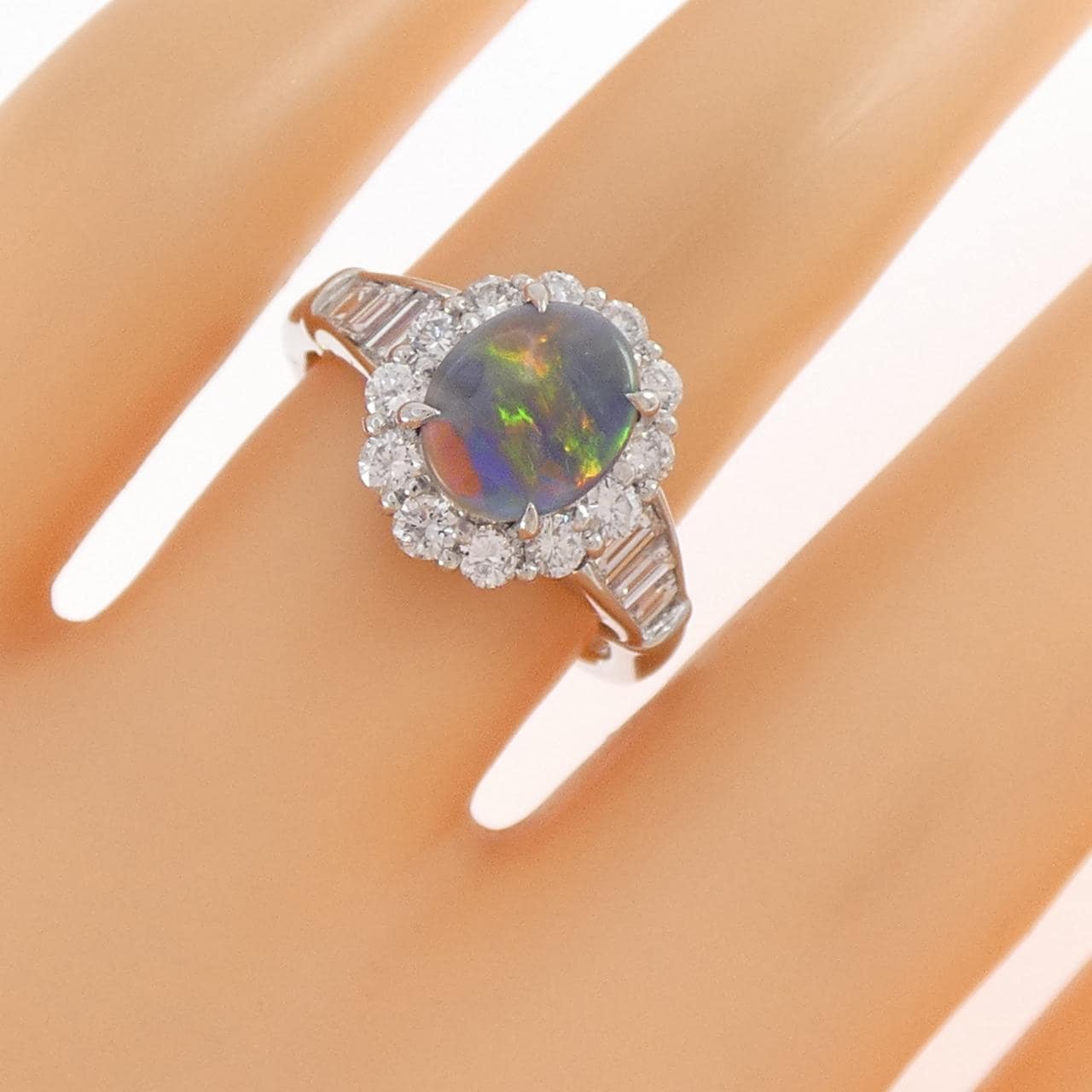 PT900 ブラックオパール リング 1.13CT