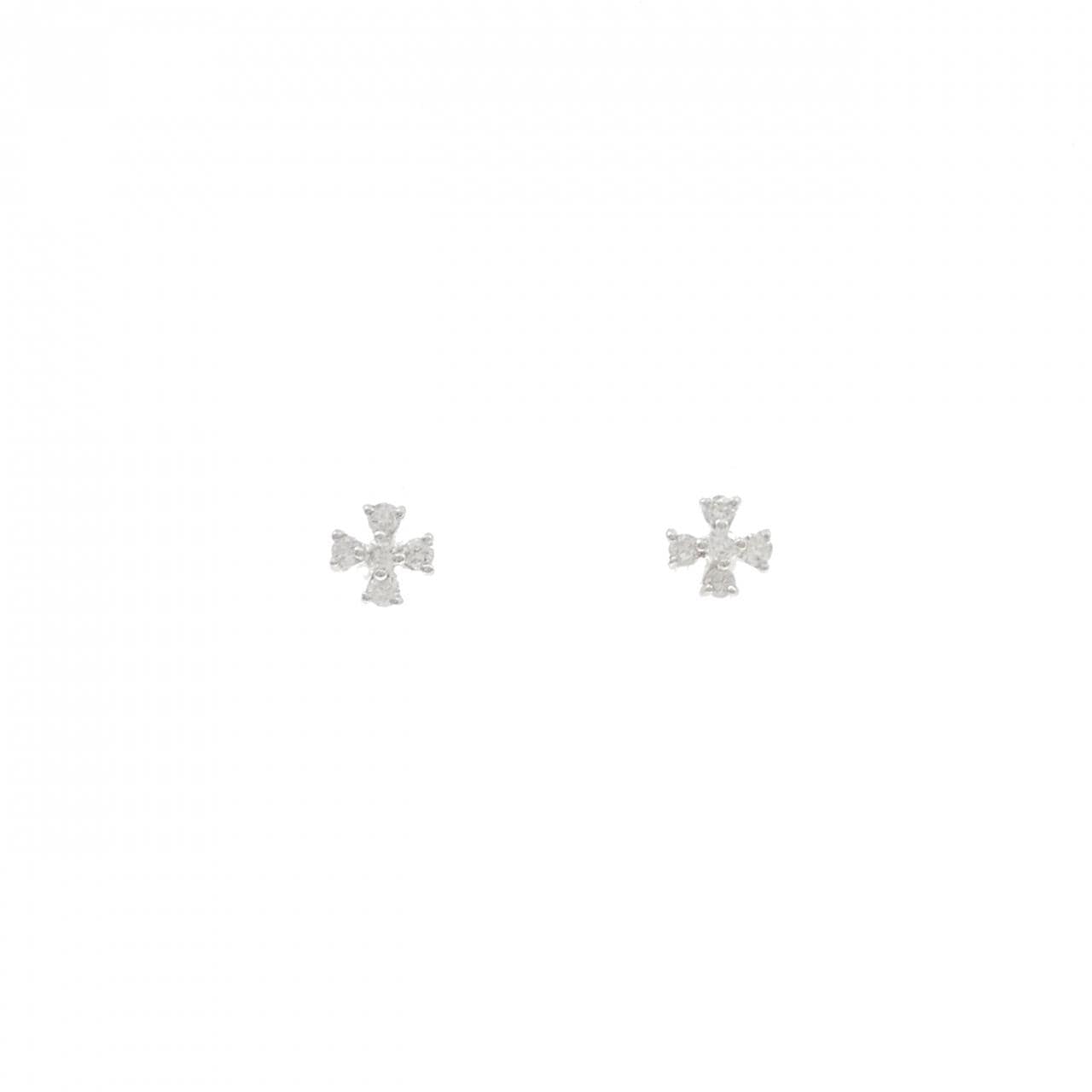 K18WG ダイヤモンド ピアス