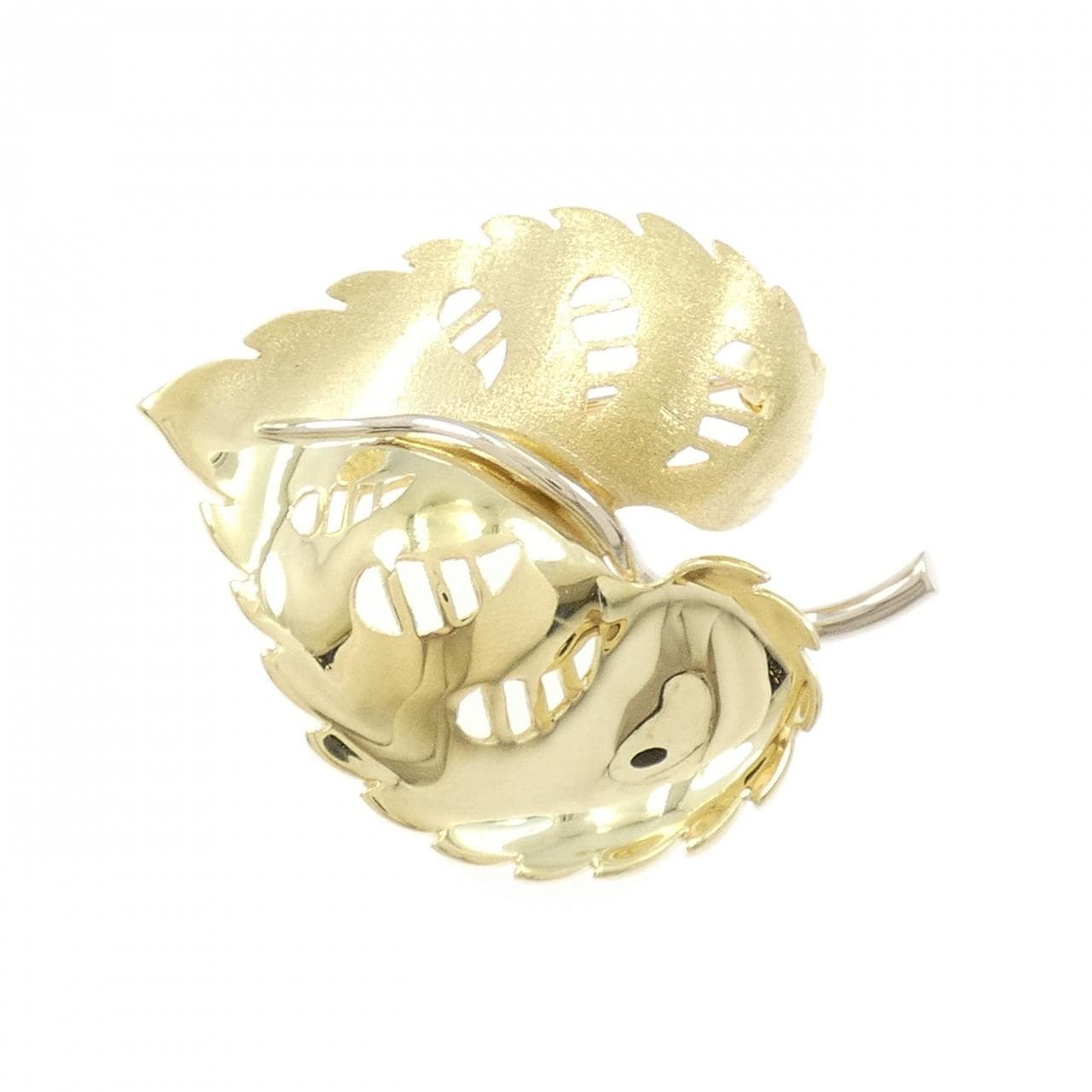 ウノアエレ リーフ 750YG ブローチ