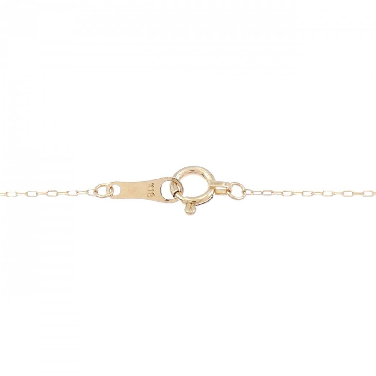 K18PG ホースシュー ダイヤモンド ネックレス 0.18CT