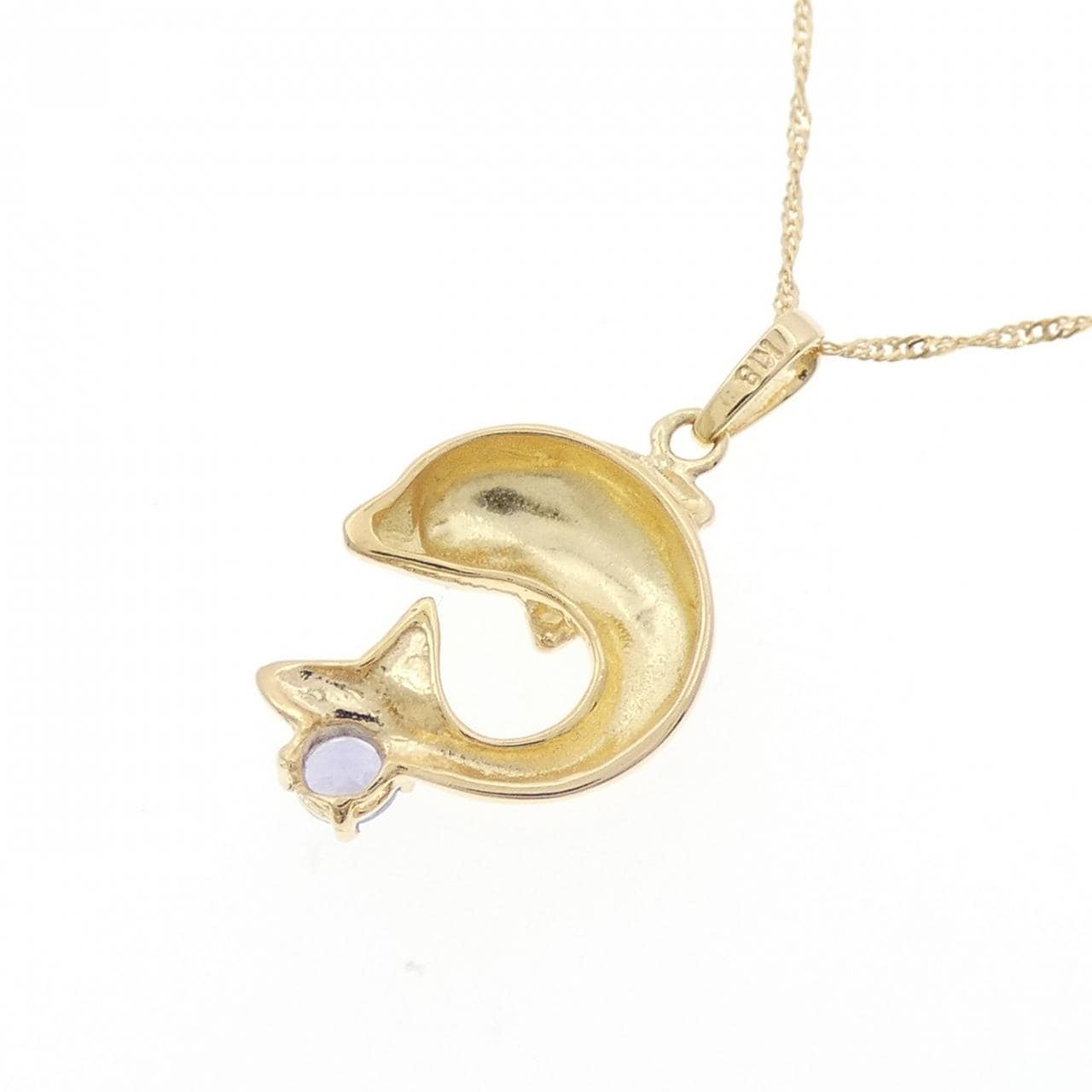 K18YG ドルフィン タンザナイト ネックレス