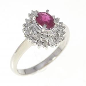 PT900 ルビー リング 0.38CT