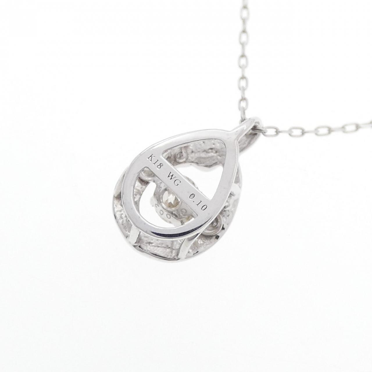 K18WG ダイヤモンド ネックレス 0.10CT