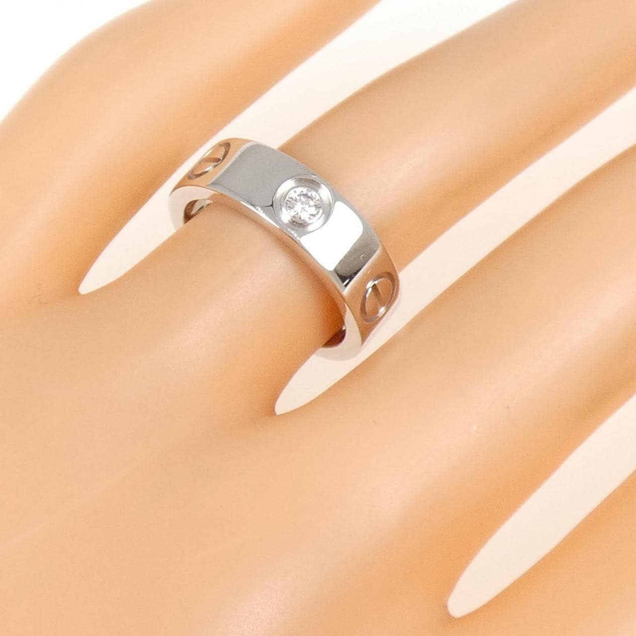 カルティエ ラブ ハーフダイヤ リング