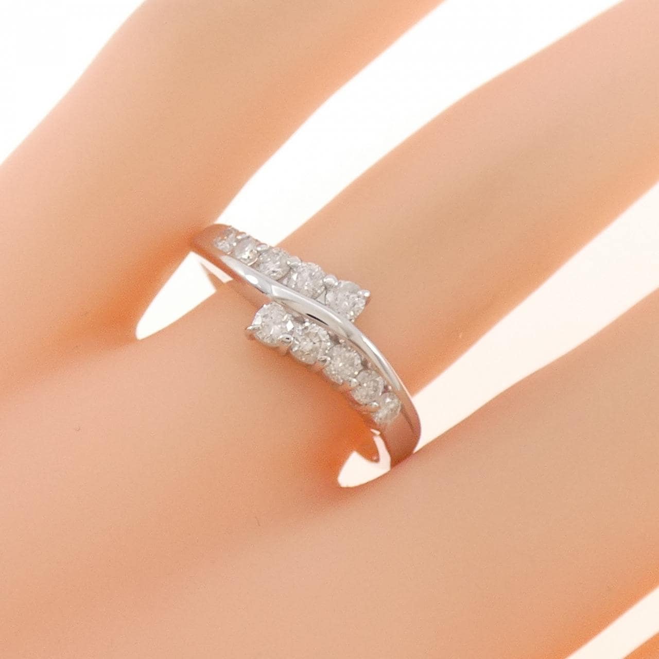 K14WG ダイヤモンド リング 0.50CT