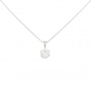 K18WG ソリティア ダイヤモンド ネックレス 0.41CT