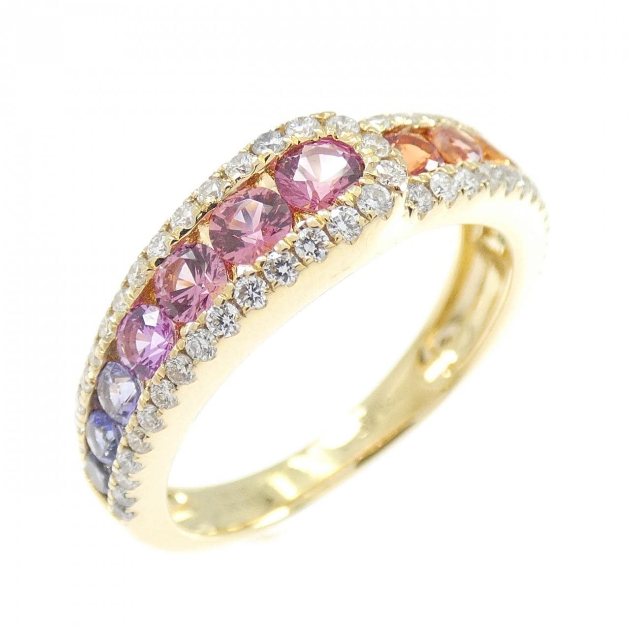 750YG サファイヤ リング 0.80CT