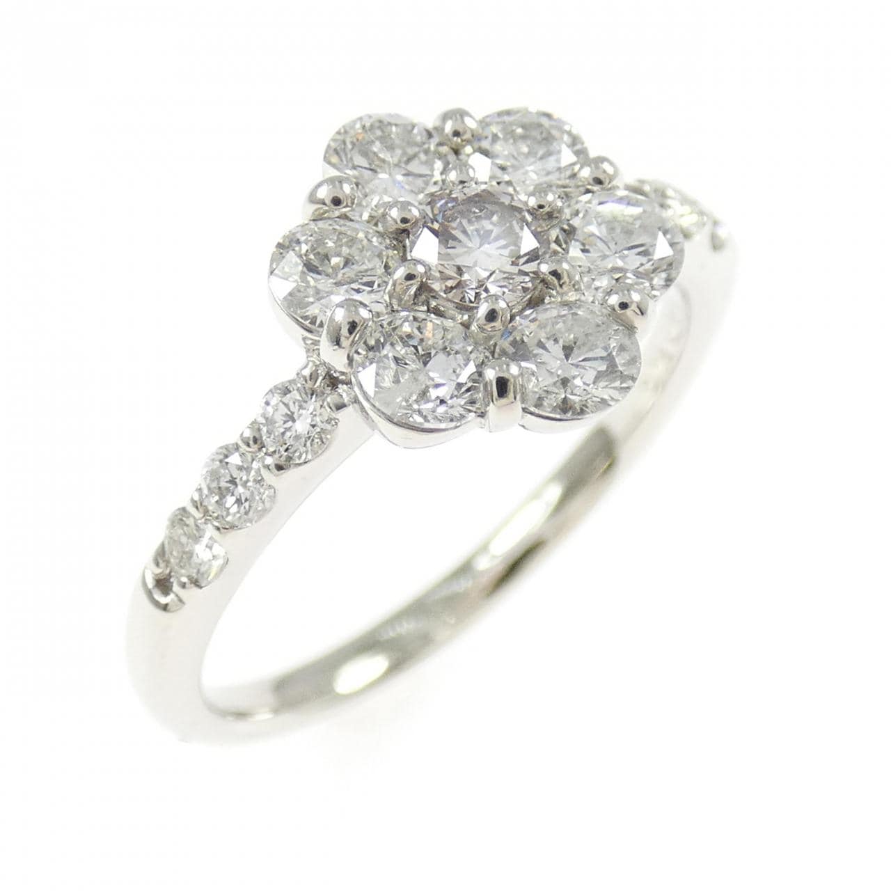 PT900 フラワー ピンクダイヤモンド リング 0.12CT