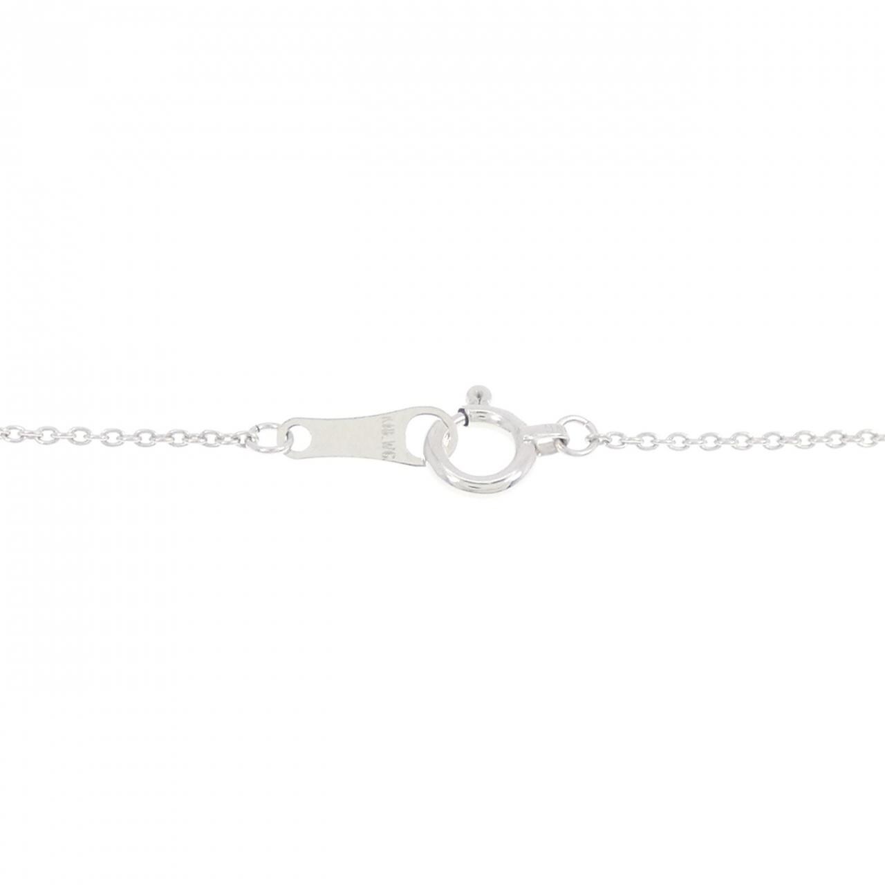 K18WG ホースシュー ダイヤモンド ネックレス 0.13CT