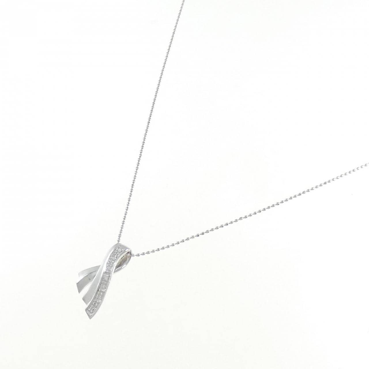 K18WG ダイヤモンド ネックレス 0.03CT
