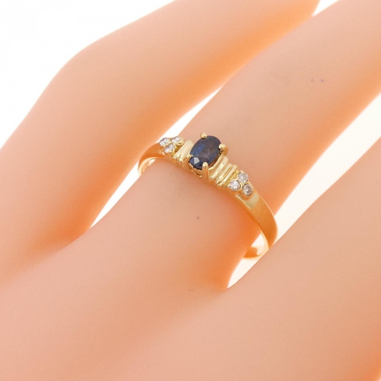 K18YG サファイヤ リング 0.25CT
