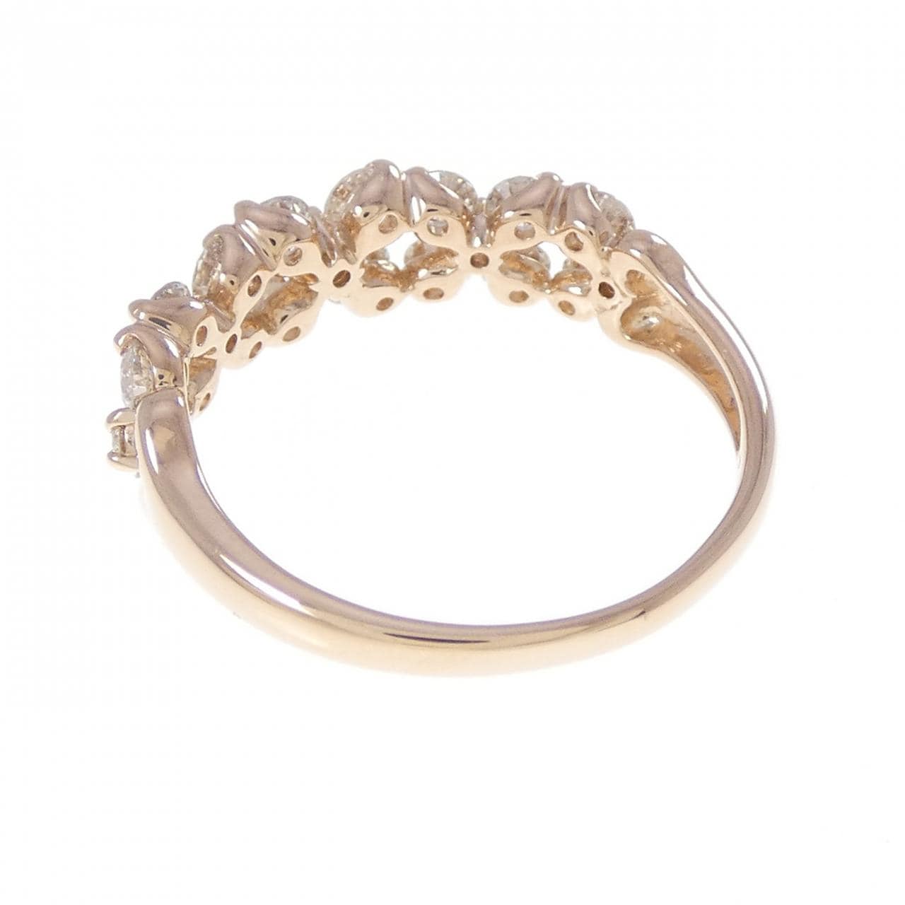 K18PG フラワー ダイヤモンド リング 1.02CT