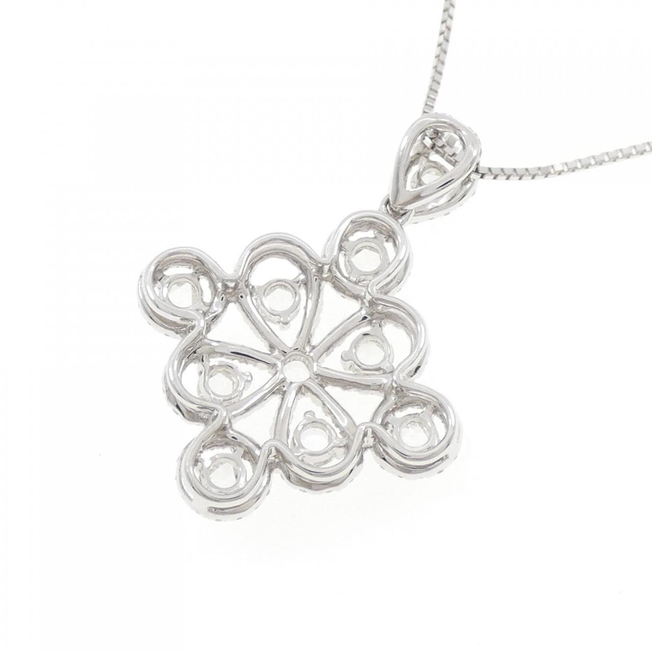 K18WG ダイヤモンド ネックレス 0.92CT
