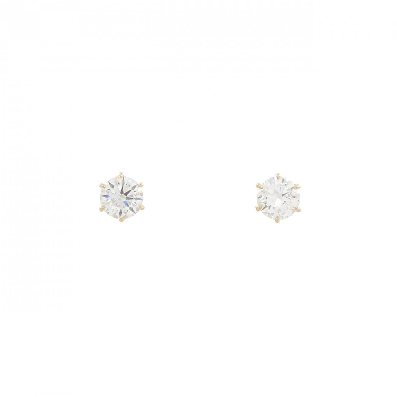 【リメイク】K18YG/ST ダイヤモンド ピアス 0.216CT 0.227CT G SI1-2 EXT-VG