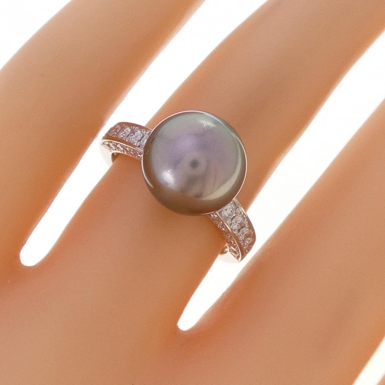 ミキモト 黒蝶パール リング 10mm
