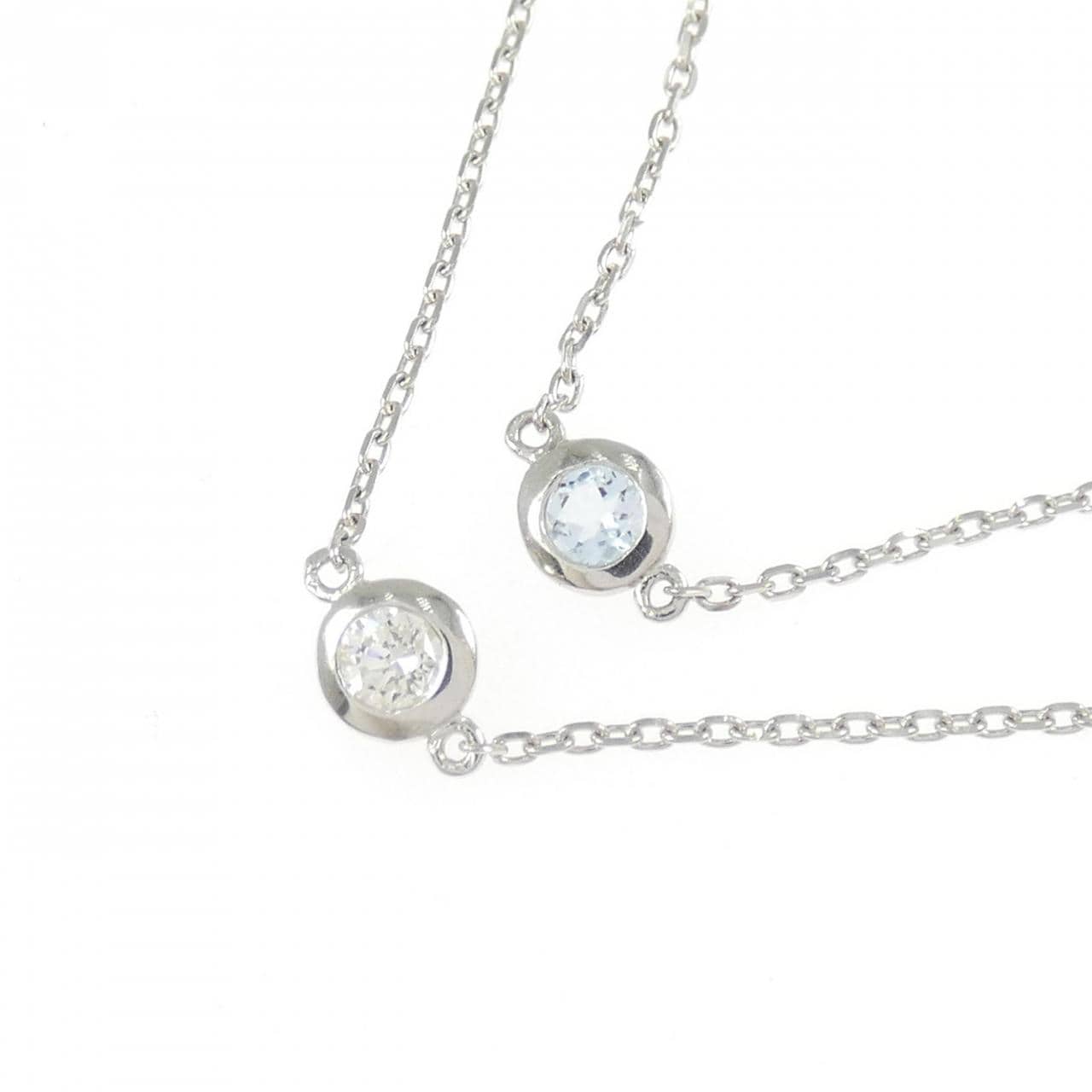 PT850 アクアマリン ネックレス 0.61CT