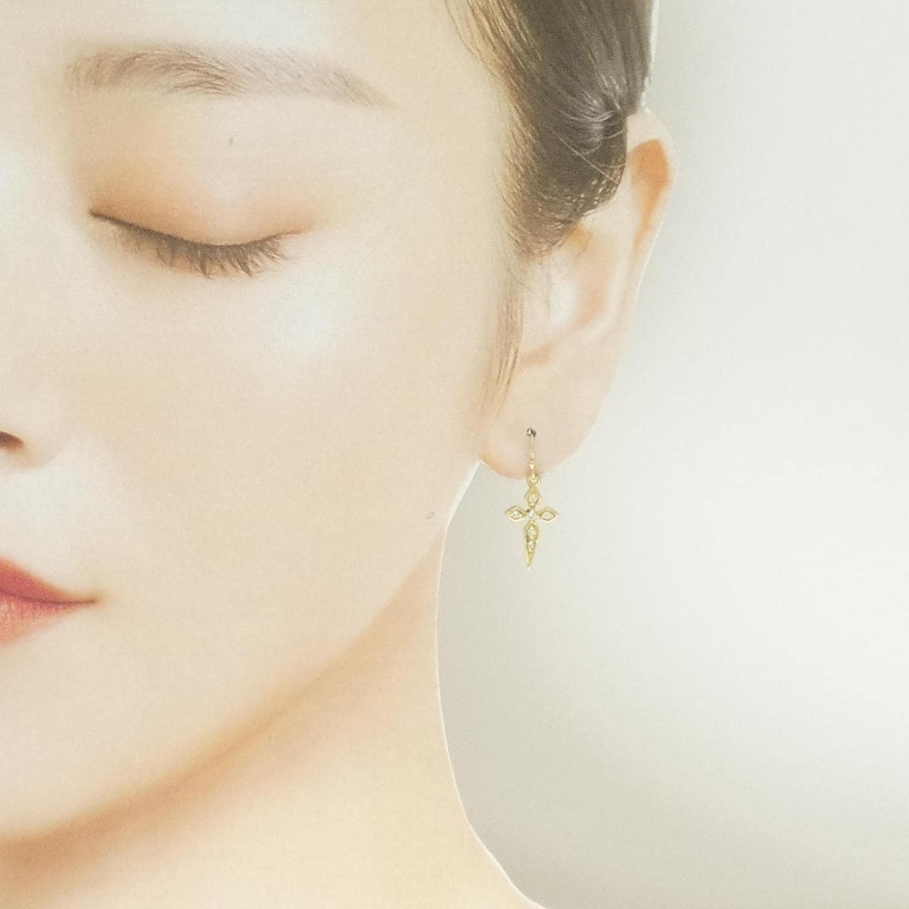 K18YG ダイヤモンド ピアス 0.12CT