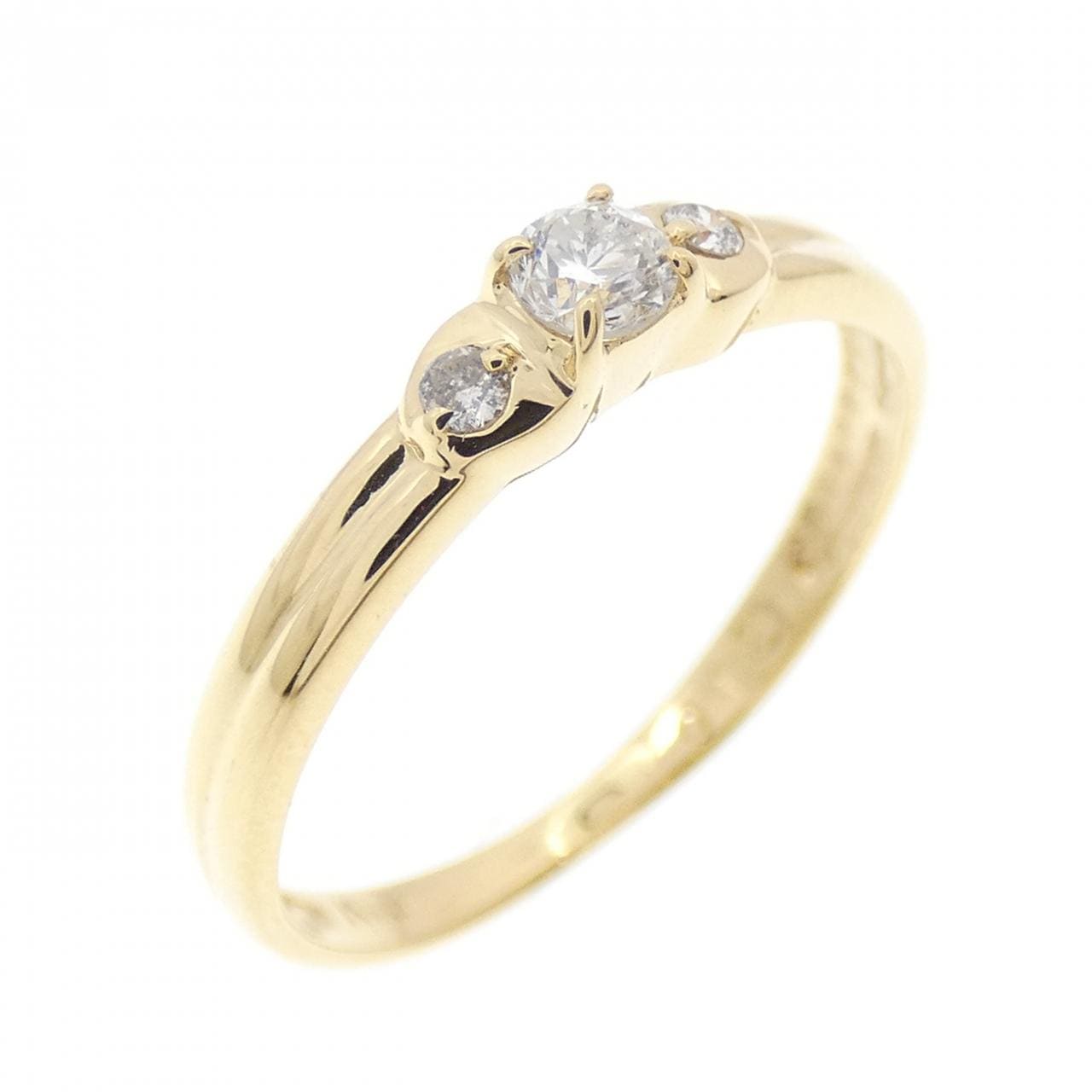 K18YG ダイヤモンド リング 0.12CT