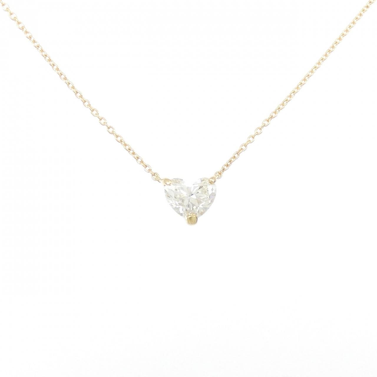 [Remake] K18YG Diamond Necklace 1.010CT M IF Heart Shape