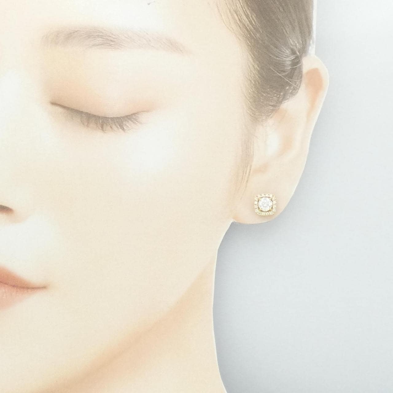 【リメイク】K18YG/ST ダイヤモンド ピアス 0.516CT 0.522CT G SI2 EXT H&C