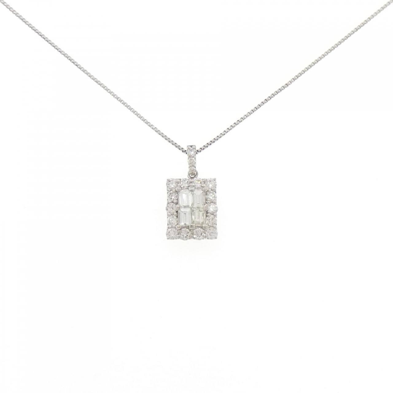 【新品】PT900/PT850 ダイヤモンド ネックレス 0.50CT