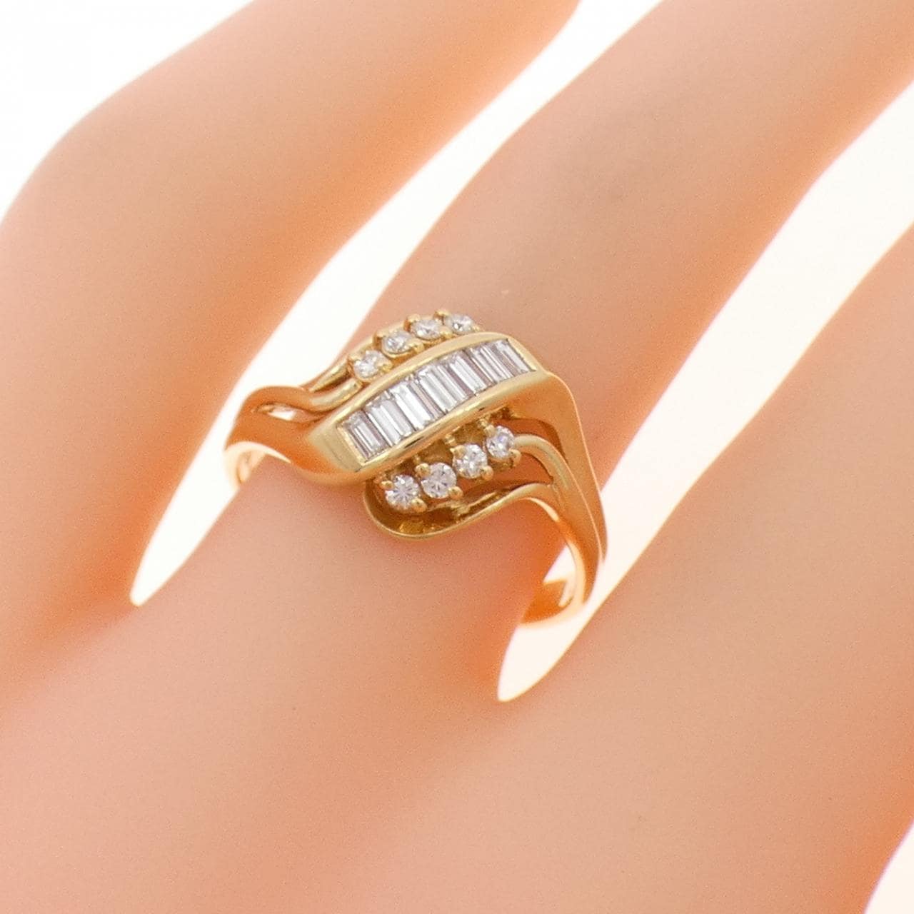 K18YG ダイヤモンド リング 0.27CT