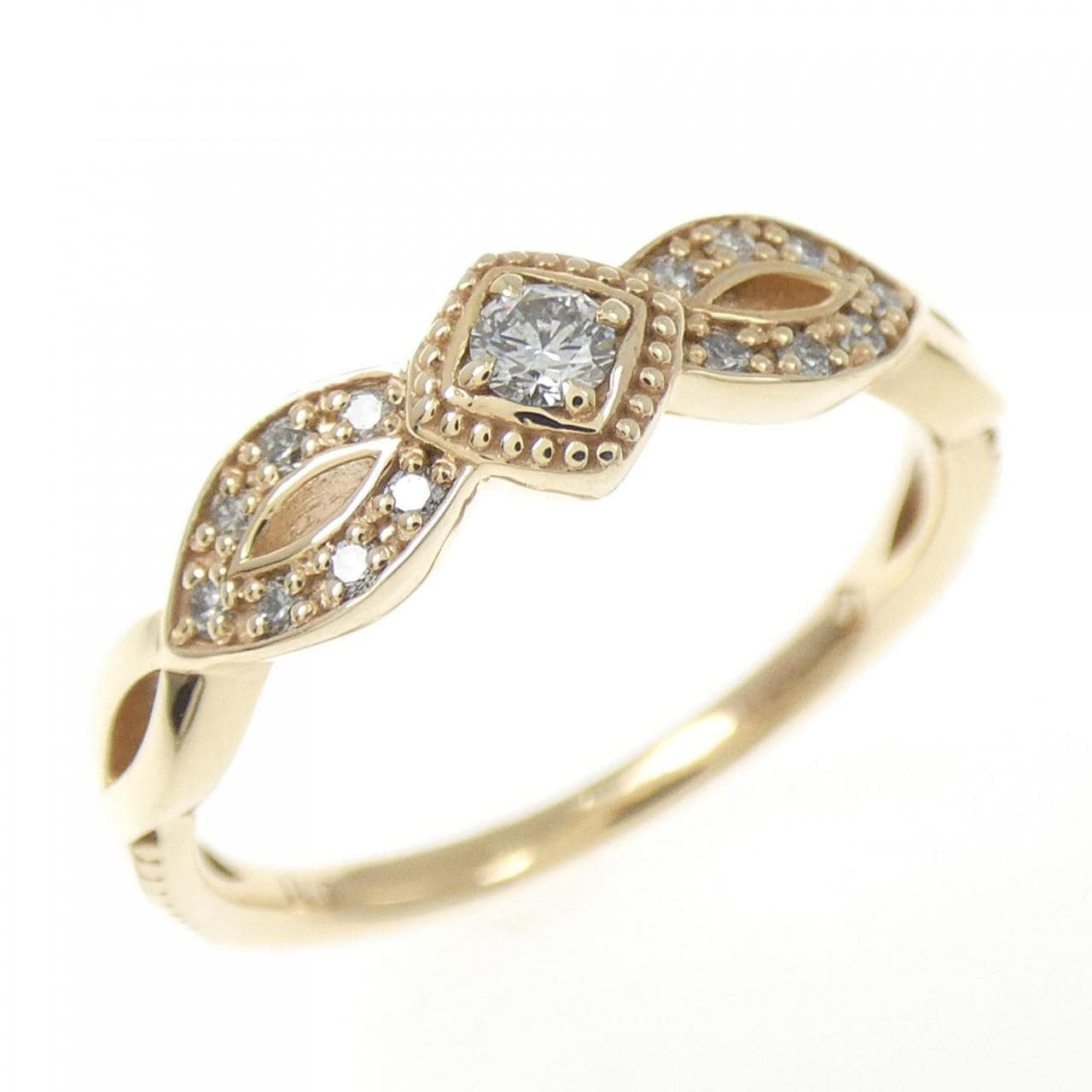 K10YG ダイヤモンド リング 0.11CT