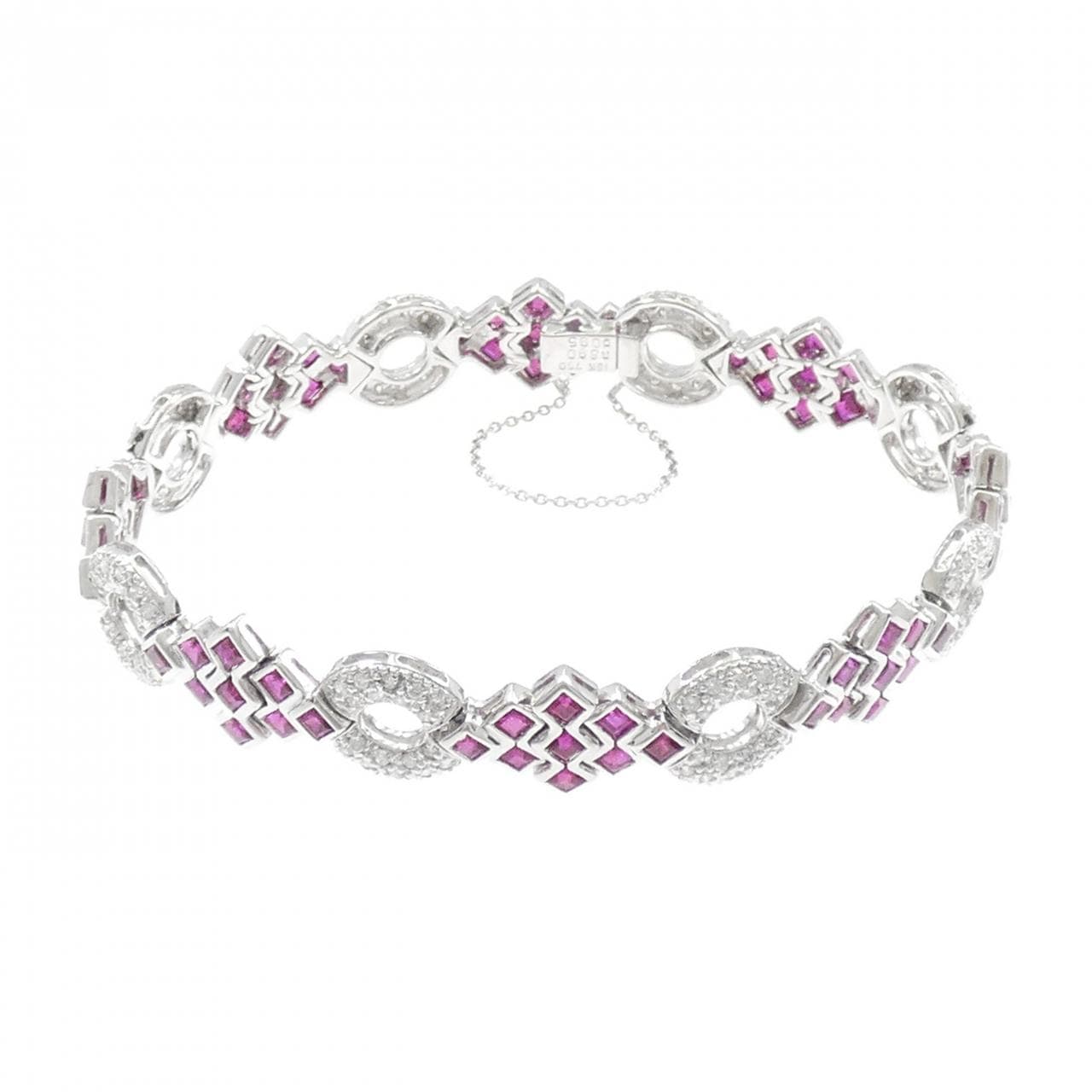 750WG ルビー ブレスレット 6.90CT