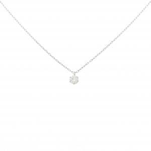 PT900/PT850 ソリティア ダイヤモンド ネックレス 0.13CT
