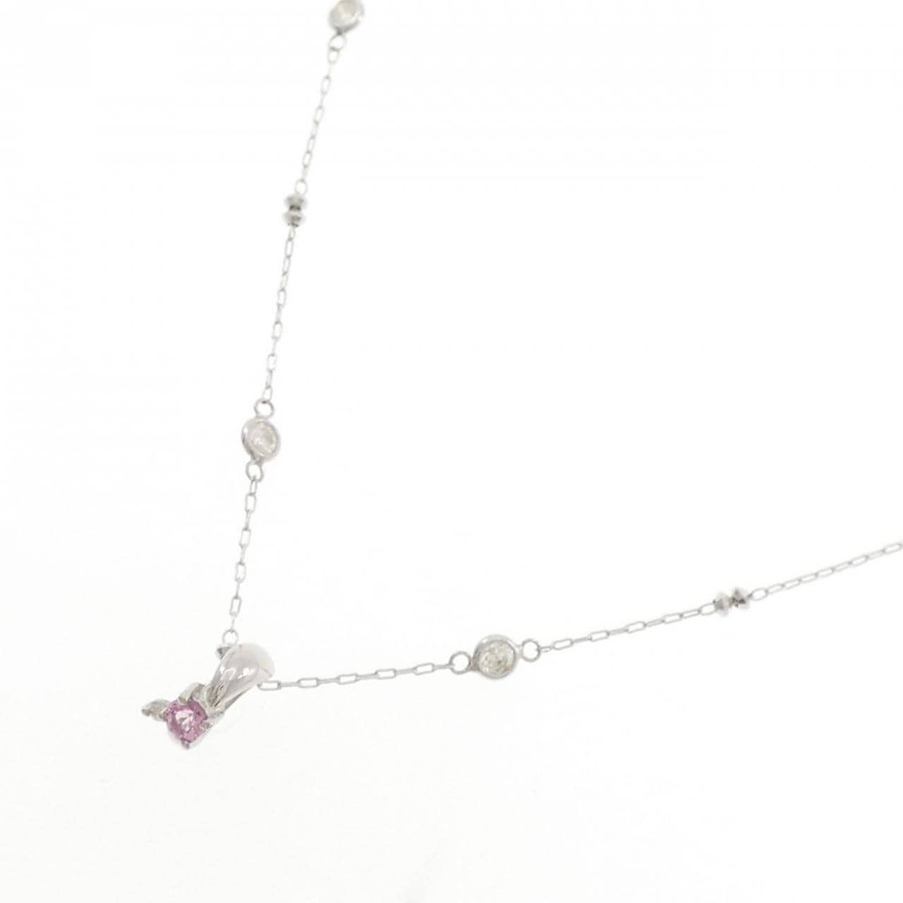 PT900/K18WG トルマリン ネックレス