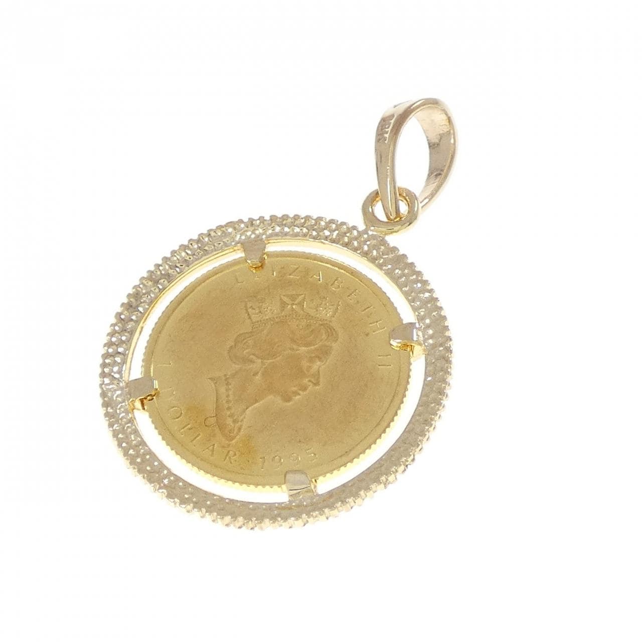 18KYG(枠) コイン ペンダント