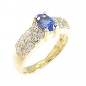 K18YG サファイヤ リング 0.79CT