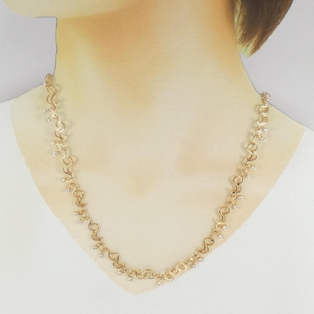 K18YG ダイヤモンド ネックレス 1.30CT