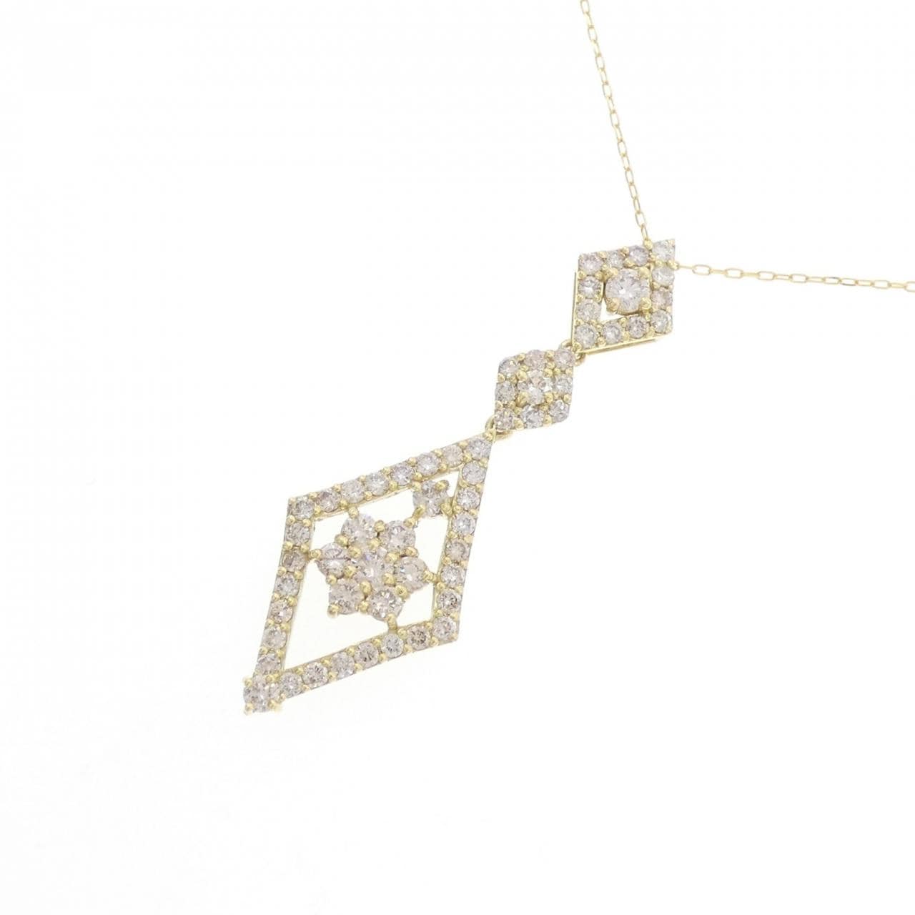 [BRAND NEW] K18YG Diamond necklace 1.00CT